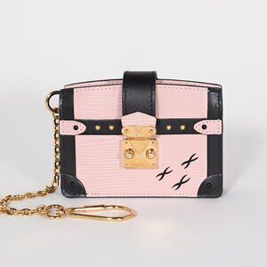Louis Vuitton Epi Trunk Multicartes Pink Leather Card Holder Pouch